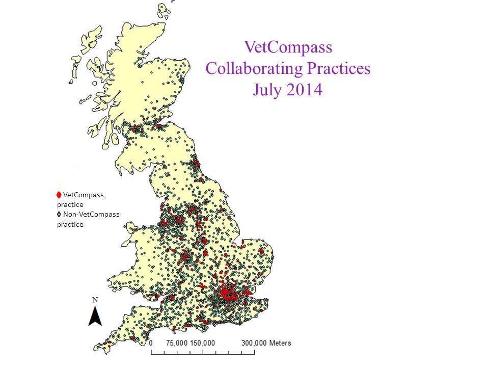 map of vetcompass practices