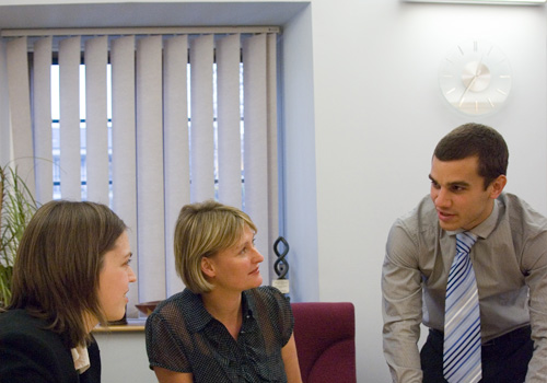 Business colleagues around a table