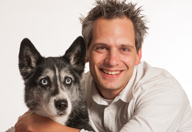 Professor Holger Volk with dog