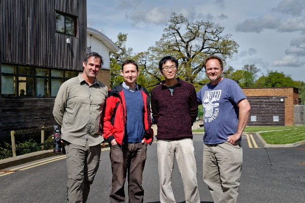 Documentary director Alexis de Favitski, Professor Richard Bomphrey, Dr Masateru Maeda and cameraman David