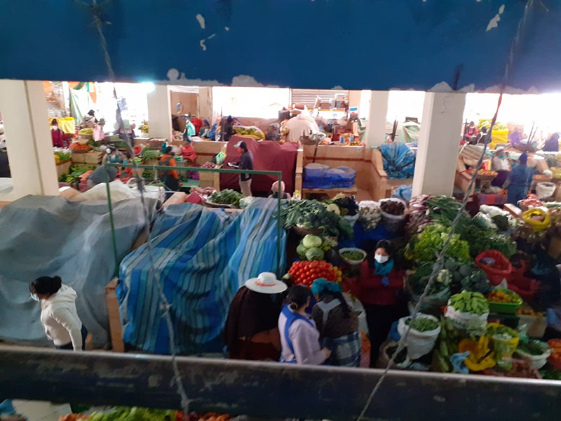 Busy market scene