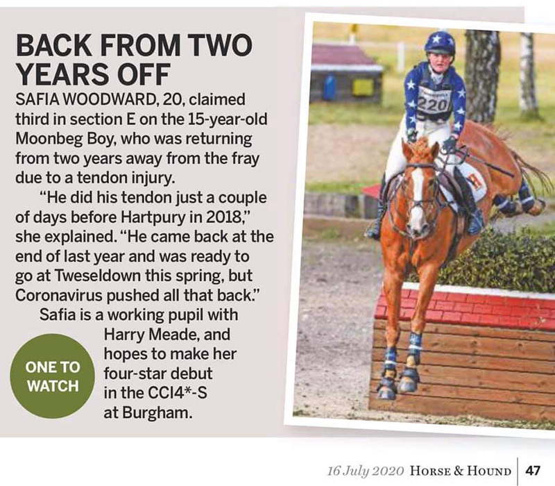 Article from Horse and Hound about Moonbeg Boy's recovery