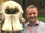Scott Roberts and elephant skull