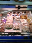 Pre-packed chicken in a supermarket