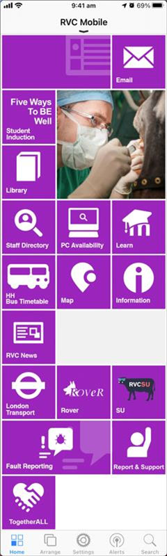 Screenshot of the RVC App